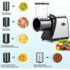image:imageNictemaw Vegetable Slicer Electric Stainless Steel 250 W Vegetable Grater Multi Kitchen Grater with 5 Blades and Large Filling Slot for Fruit Vegetables Cheese and Daily Use