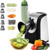 image:imageMeykey Electric Vegetable Cutter Electric Vegetable Cutter Electric Grater for Vegetables and Fruits Cheese Grater 5 Blades 150W LBlackSilver
