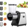 image:imageNictemaw Vegetable Slicer Electric Stainless Steel 250 W Vegetable Grater Multi Kitchen Grater with 5 Blades and Large Filling Slot for Fruit Vegetables Cheese and Daily Use