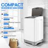 image:imageNictemaw Portable Washing Machine 178Lbs Portable Washer 24 Cuft Full Automatic Compact Laundry Washer with 10 Programs 8 Water Levels Builtin Drain Pump Energy Saving for Apartment Home RVsLight Grey